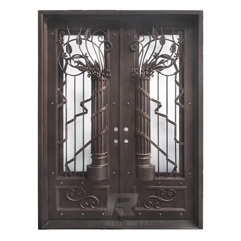 The Corinthian Crest | Wrought Iron Door
