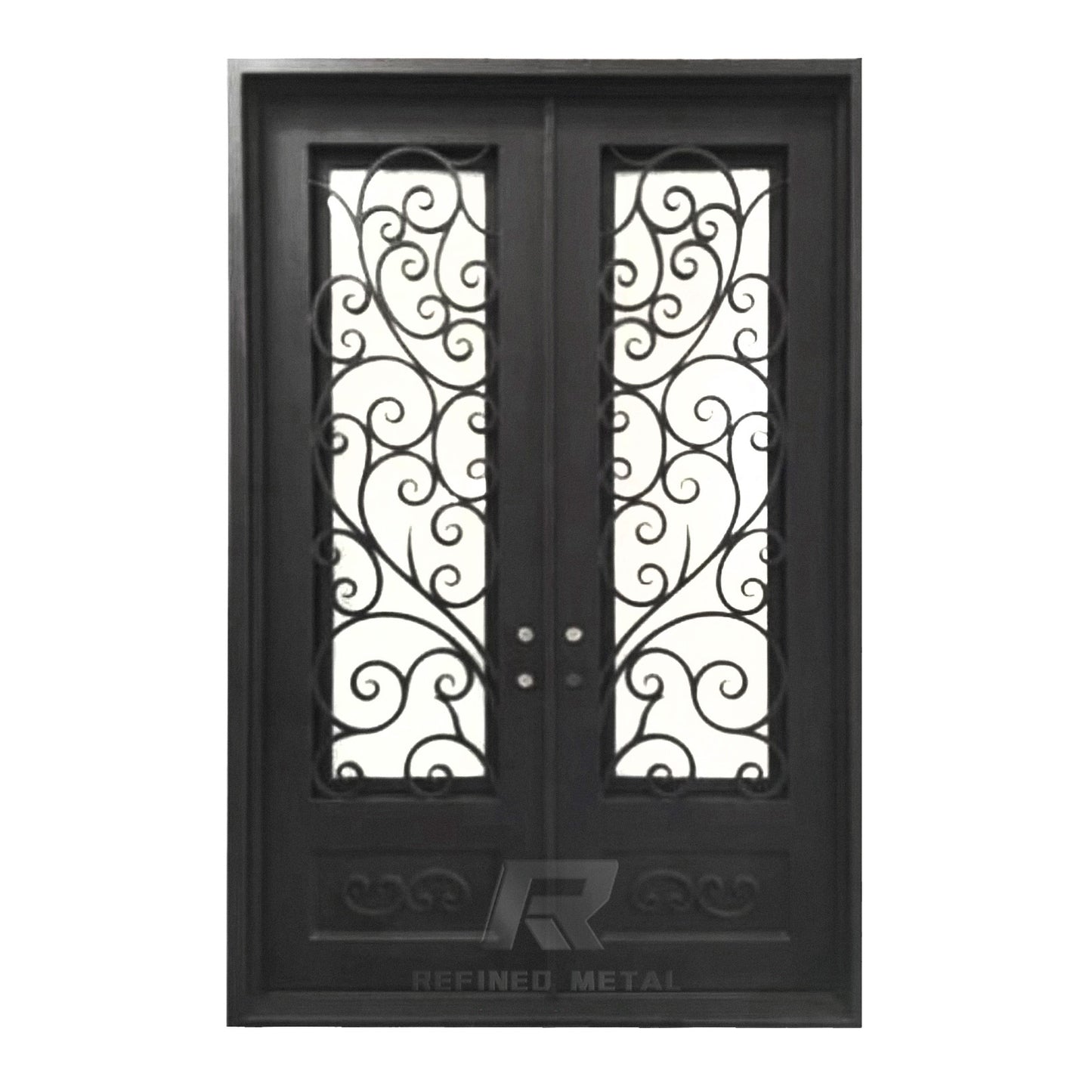 Monarch Scroll | Double Wrought Iron Door