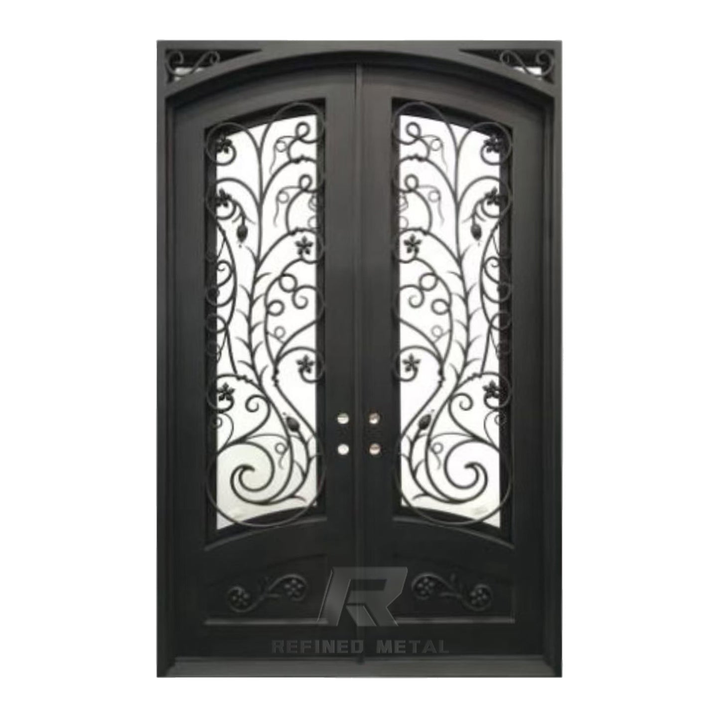 Verona Crest | Double Wrought Iron Door