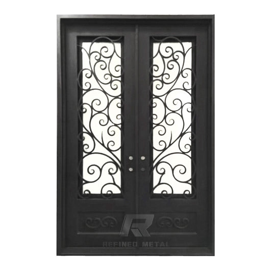 Monarch Scroll | Double Wrought Iron Door